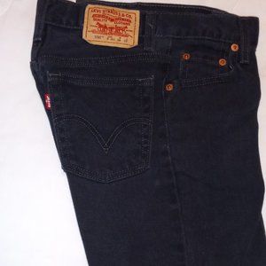 Levy Jeans, Black, 550, Youth, 8 Reg, Cropped